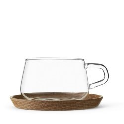 Glas kop med underskl i bambus