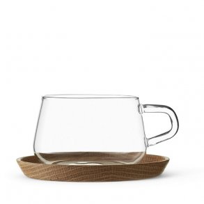 Glas kop med underskl i bambus