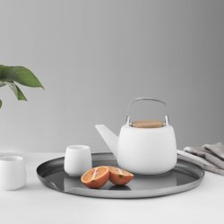 Serveringsbakke i rustfri st�l